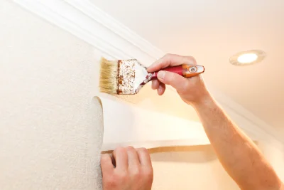 Pose de papier peint à Lentilles — revêtements muraux et toiles de verre